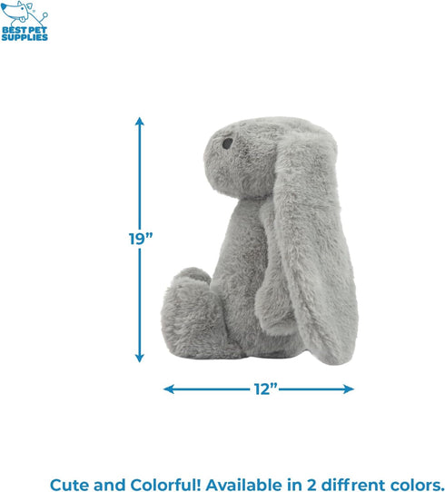 Best Pet Supplies Interactive Bunny Buddy Dog Toy, Crinkle and Squeaky Enrichment for Small/Medium Breed Puppies, Plush