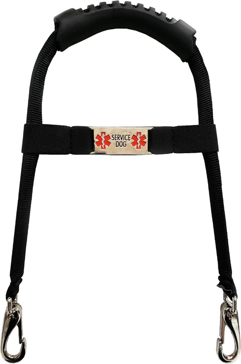ActiveDogs Service Dog Handle, 12 inch Solid Core Aluminum, T-Shape or Round, Made in USA with Rubber Grip