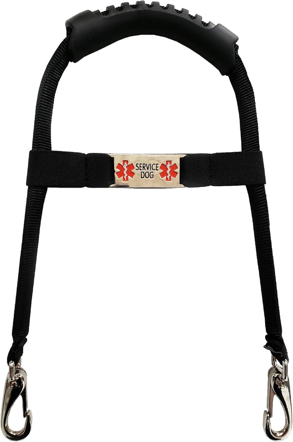ActiveDogs Service Dog Handle, 12 inch Solid Core Aluminum, T-Shape or Round, Made in USA with Rubber Grip
