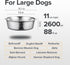 2 Pack Hammered Stainless Steel Dog Bowls, Premium Metal with Non-Slip Rubber Bottom, Dishwasher Safe, 11 Cup