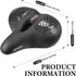 Wide Bike Seat Cushion for Men & Women -Extra Comfort Bicycle Seat,Bike Saddle for Mountain Bikes,Exercise
