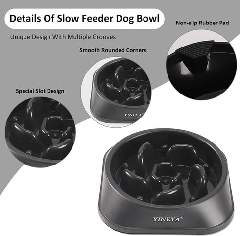 Small Breed Slow Feeder Dog Bowls, Dog Puzzle Feeder, 1~2 Cups Slow Eating Dog Bowl, Small Size Dog Food Bowls