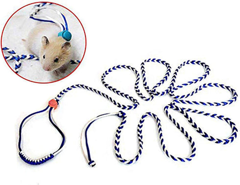 Zittop Small Animal Leash Lead Harness Rope, Adjustable Rope for Hamster Rat Mouse