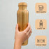 Pure Copper Water Drinking Bottle - Large Handcrafted Ayurvedic Leak Proof 34oz Copper Vessel for Drinking Water
