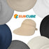 SUN CUBE Women Wide Brim Sun Hat for Outdoor UV Protection, Convertible Zip-Off Beach Hat Ponytail Visor