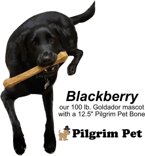 5-Pack of Premium Compressed Rawhide Bones for Dogs - Long Lasting 100% All Natural Bones for Aggressive Chewers, Large