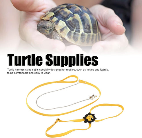 Harness Leash,Pet Harness Leash Leash Small Pets Leash Pet Tortoise Leash Walking Rope for Outdoor Walking Training (Yellow)