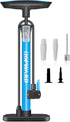 Portable Bicycle Tire Pump, Hand Air Pump for Bike, Fits Presta & Schrader Valve, Includes Ball Pump Needle
