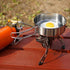 pistro Set 2 Backpacking Camping Pots and Pans Person, Stainless Steel Cookware with Foldable Handle, Portable Pot