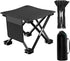 Monetais Portable Folding Chair with Side Pocket and Carry Bag, Strong Steel Frame Oxford Fabric Stool for Outdoor