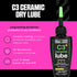 C3 50 Muc-Off Ceramic Dry Chain Lube, Milliliters - Premium Bike Chain Lubricant with UV Tracer Dye - Formulated