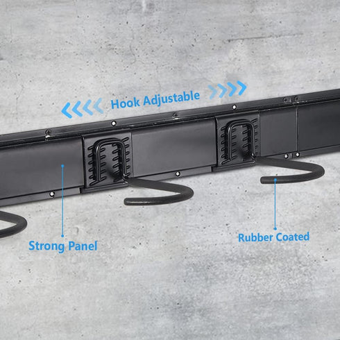 Ultrawall Stainless Steel Bike Storage Rack, 6 Bike Storage Hanger Wall Mount, Holds Up to 300lbs, Black