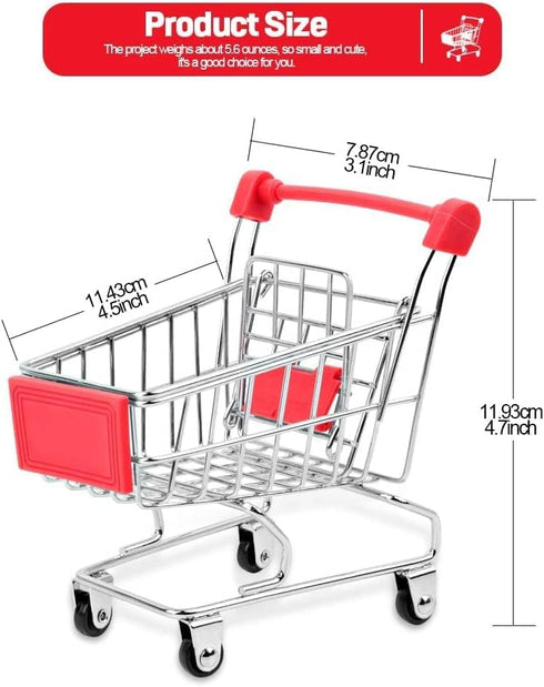 Chinchilla MANON ROSA Rabbit Toy Bunny Mini Shopping Cart Small Animal Supermarket Handcart Hedgehogs Parrot Bird Cats