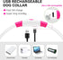 BSEEN Light Up Dog Collars, Rechargeable LED Puppy Collar, Glowing TPU Cuttable Collar for Small Medium Large Dogs (XS,