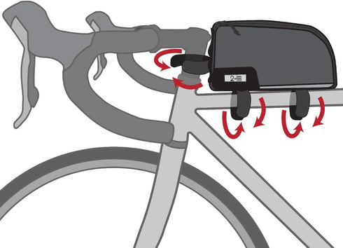 Two Wheel Gear Commute Top Tube Frame Bag - 1 L, Water Resistant Gas Tank Style Bike Bag