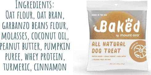 Chill Baked Human Grade All Natural Dog Biscuits, Peanut Butter Dog Treats, 1.75 Oz Bulk Cookies, Pack of 24
