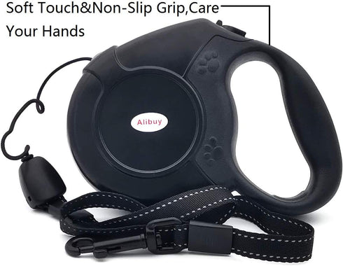 Retractable Dog Leash 26ft, 360° Tangle-Free Long Cord for Small Medium Large Dogs, Up to 110 lbs