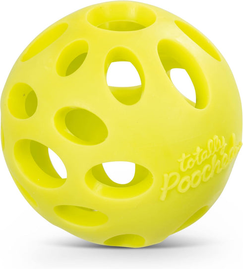 Messy Mutts Totally Pooched Huff'n Puff Ball, 2.5” TPR Puzzle Ball for Dogs, Durable Interactive Toy