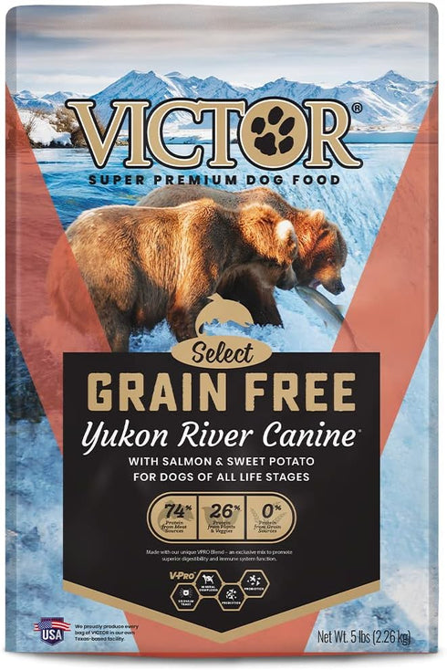 Victor Super Premium Dog Food – Grain Free Yukon River Canine – High Protein Dry Food for All Life Stages, 5 lb