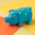 POPLAY 4" Squeaky Latex Grunting Pig Dog Toy, Small Blue Rubber Chew Gift for Dogs