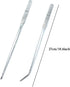 FRUTA Long Reptiles Feeding Tongs, Stainless Steel Straight and Curved Tweezers Set for Reptiles, Lizards, Bearded