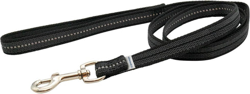 Herm Sprenger Heavy Duty Rubberized Nylon Reflective Dog Leash, 6 Feet, Safety Control No Slip Grip, Small Medium Dogs
