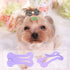 PET SHOW 50Pcs/25Pairs Hair Clips for Small Dogs, Cute 1 Inch Puppy Barrettes, Mini Bone Shaped Snap Hair Bows