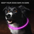 2-Pack LED Dog Collar, Light Up Rechargeable Dog Lights for Night Walking, Universal Safety Necklace for Dogs, Red &