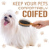 KylePet Dog Brush - Double Sided Slicker Brush with Bamboo Handle for Long Hair Pets, Grooming Comb for Shedding