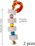 YOULJINTFA 2 Pcs Large Chicken Chewing Toy with Bell Chicken Coop Accessories Chick Beak Grinding Calcium Stone