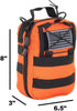 LINE2design First Aid (Ifak) Pouch, EMS Bag for Tactical EDC Rescue Utility Gear, Includes USA Patch - Orange