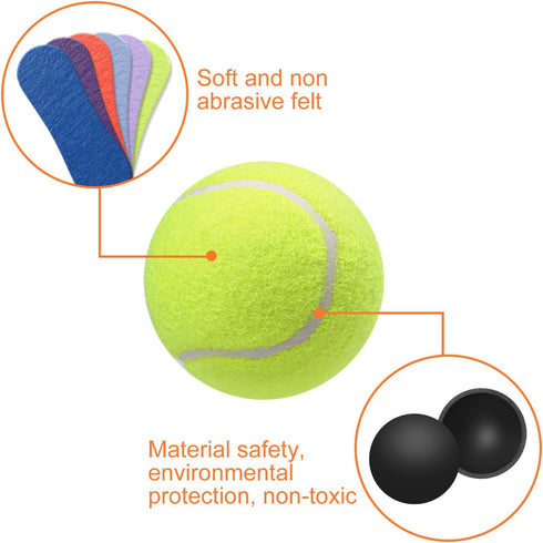 Pet Dog Playing Balls, 6 Pack Advanced Training Tennis Balls for Dogs, Good for Beginner Training, Polychrome Canned