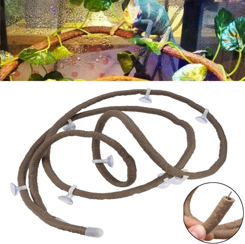 Hamiledyi 9.8FT Lizard Climbing Jungle Vines, Bendable Artificial Branch Reptile Tank Habitat Decor for Bearded Dragon,
