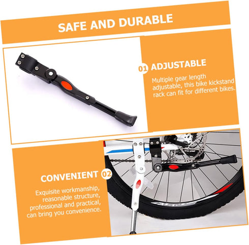 Nishiki 1 Set Adjustable Bicycle Kickstand, Aluminum Alloy Side Support for Kids Bicycles, Bike Kick Stand
