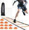 YISSVIC Agility Ladder and Cones - 20 Feet, 12 Adjustable Rungs, Fitness Speed Training Equipment, 1 Carry Bag, 10