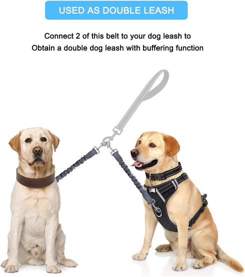 Dog Seat Belt for Bike Basket, Retractable Elastic Safety Leash Harness for Cat and Dog, Grey