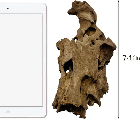 Hamiledyi Natural Driftwood Log Habitat Decorations, Sinkable Reptile Wood Branches for Aquarium Decor