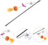 BESTOYARD Halloween Cat Wand Toys, Interactive Teasing Stick, Multifunctional Kitten Launcher