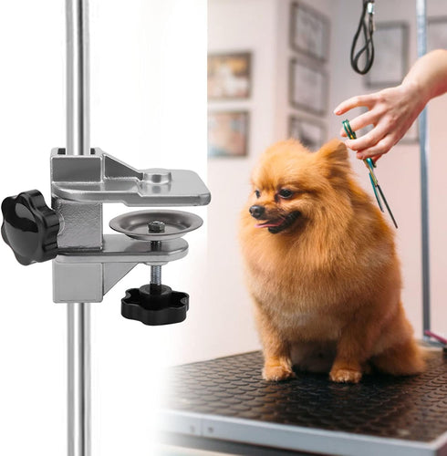 Grooming Table Clamp for Pet Grooming, Aluminum Arms Aid Accessory, Dog Cat Hair Dryer Clamp Clip Holder for Home Use