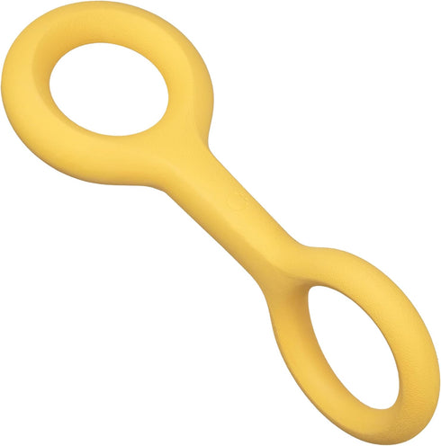 Ubbi Tuggle Dog Toy, Durable Rubber with Ergonomic Grip for Medium to Large Breeds, Yellow