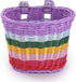 Kids Bike Basket Set, Handwoven Bike Baskets for Children Cycling with Spare Leather Straps and Bell, Easy Install