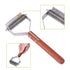 Litewoo Undercoat Rake for Dogs, Cats Grooming Dematting Comb, 20 Stainless Steel Blades with Wooden Handle