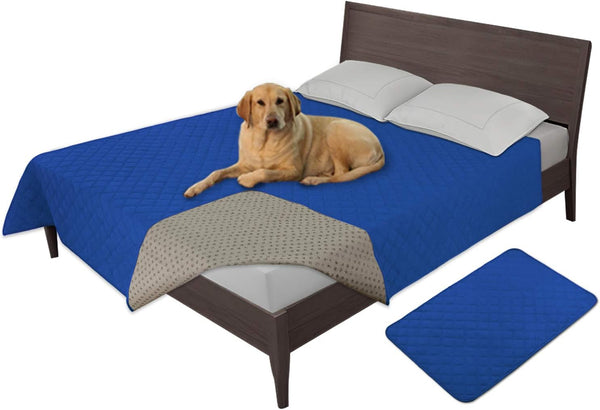 Easy-Going 100% Waterproof Dog Bed Cover, Non-Slip Washable Couch Cover, Replacement Sofa Cover (86X82 in, Classic Blue)