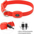 Light Up Dog Collar for Small Dogs, Vizpet XS Adjustable Nylon Collar, USB Rechargeable Bright Safety Pet Collar for