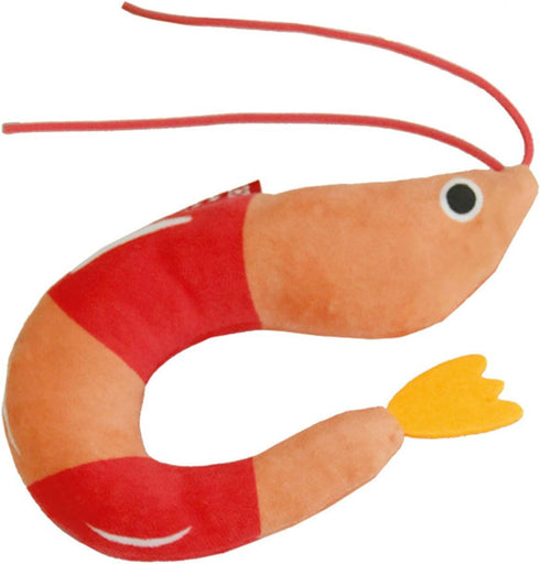 WOZUN Plush Shrimp Cats Toy Catnips Peppermint Bells Dolls Promotes Exercise and Reduces Boredom Washable Shrimp