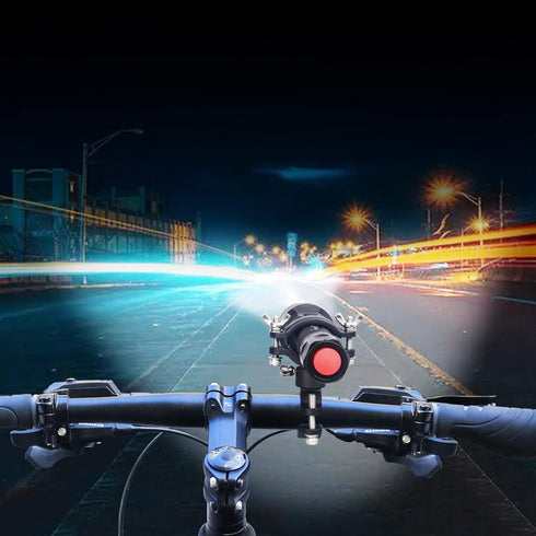 LIGHTFE Aluminum Bike Flashlight Mount for Large Size Bike Lights, 360° Rotation Adjustable Bicycle Flashlight Mount