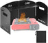 Steel Camp Stove Windscreen for Outdoor Folding Gas Stove, Portable 4 Plates Wind Blocker with Storage Bag for Camping,