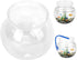 Mini Fish Classic Drum - Transparent Plastic Round Bowl Aquarium for 360° View Centerpiece
