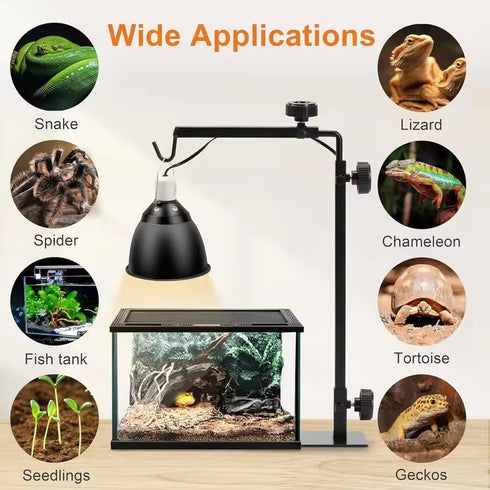 25-37inch EatingBiting Amphibian Reptile Lampshade Lamp Holder Adjustable Extendable Metal Floor Lamp Holder Portable