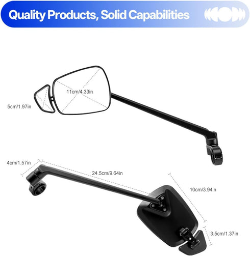 Generic Set, Bicycle Rearview Mirror Wide Vision Lens Handlebar Reflector, Anti Scratch Convex Cycling Safety View